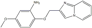 2-{imidazo[1,2-a]pyridin-2-ylmethoxy}-5-methoxyaniline Struktur