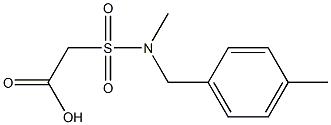 2-{methyl[(4-methylphenyl)methyl]sulfamoyl}acetic acid Struktur