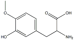 2-amino-3-(3-hydroxy-4-methoxyphenyl)propanoic acid Struktur