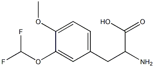 2-amino-3-[3-(difluoromethoxy)-4-methoxyphenyl]propanoic acid Struktur