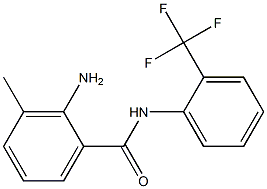 2-amino-3-methyl-N-[2-(trifluoromethyl)phenyl]benzamide Struktur