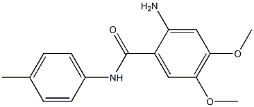 2-amino-4,5-dimethoxy-N-(4-methylphenyl)benzamide Struktur