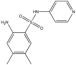 2-amino-4,5-dimethyl-N-(pyridin-4-yl)benzene-1-sulfonamide Struktur