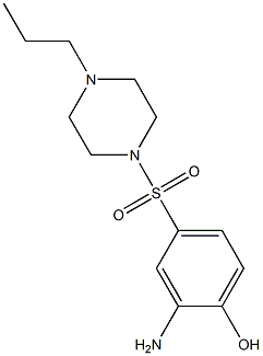 2-amino-4-[(4-propylpiperazine-1-)sulfonyl]phenol Struktur