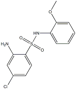 2-amino-4-chloro-N-(2-methoxyphenyl)benzene-1-sulfonamide Struktur