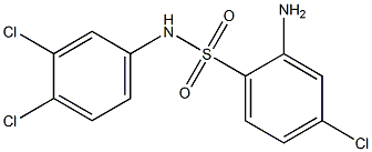 2-amino-4-chloro-N-(3,4-dichlorophenyl)benzene-1-sulfonamide Struktur