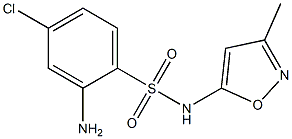 2-amino-4-chloro-N-(3-methyl-1,2-oxazol-5-yl)benzene-1-sulfonamide Struktur