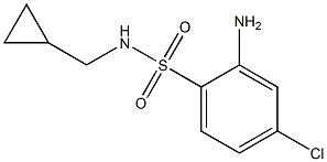 2-amino-4-chloro-N-(cyclopropylmethyl)benzene-1-sulfonamide Struktur