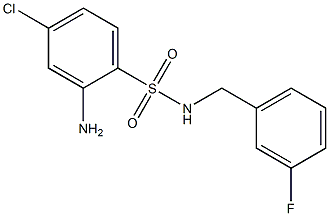 2-amino-4-chloro-N-[(3-fluorophenyl)methyl]benzene-1-sulfonamide Struktur