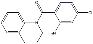 2-amino-4-chloro-N-ethyl-N-(2-methylphenyl)benzamide Struktur