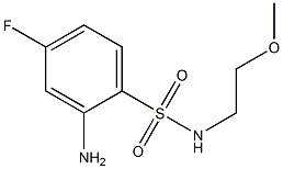 2-amino-4-fluoro-N-(2-methoxyethyl)benzene-1-sulfonamide Struktur