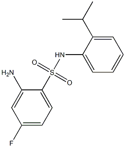 2-amino-4-fluoro-N-[2-(propan-2-yl)phenyl]benzene-1-sulfonamide Struktur