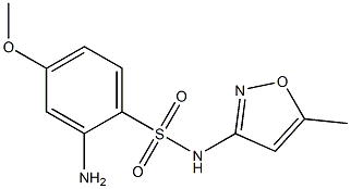 2-amino-4-methoxy-N-(5-methyl-1,2-oxazol-3-yl)benzene-1-sulfonamide Struktur