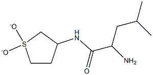 2-amino-N-(1,1-dioxidotetrahydrothien-3-yl)-4-methylpentanamide Struktur