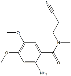 2-amino-N-(2-cyanoethyl)-4,5-dimethoxy-N-methylbenzamide Struktur