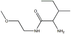 2-amino-N-(2-methoxyethyl)-3-methylpentanamide Struktur