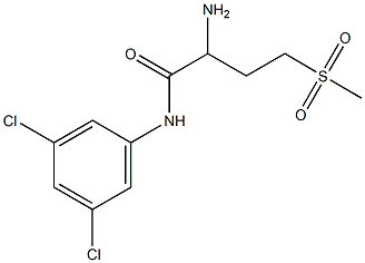 2-amino-N-(3,5-dichlorophenyl)-4-methanesulfonylbutanamide Struktur