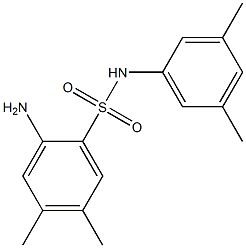 2-amino-N-(3,5-dimethylphenyl)-4,5-dimethylbenzene-1-sulfonamide Struktur