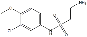 2-amino-N-(3-chloro-4-methoxyphenyl)ethane-1-sulfonamide Struktur