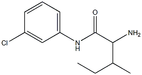 2-amino-N-(3-chlorophenyl)-3-methylpentanamide Struktur