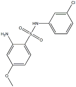 2-amino-N-(3-chlorophenyl)-4-methoxybenzene-1-sulfonamide Struktur