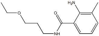 2-amino-N-(3-ethoxypropyl)-3-methylbenzamide Struktur