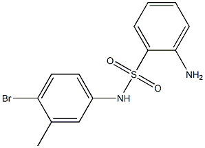 2-amino-N-(4-bromo-3-methylphenyl)benzenesulfonamide Struktur