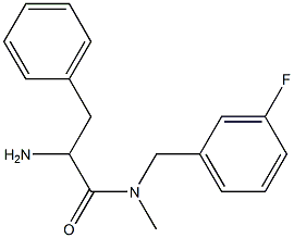 2-amino-N-[(3-fluorophenyl)methyl]-N-methyl-3-phenylpropanamide Struktur