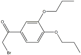 2-bromo-1-(3,4-dipropoxyphenyl)ethan-1-one Struktur