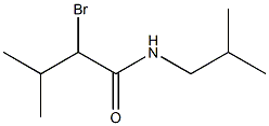 2-bromo-3-methyl-N-(2-methylpropyl)butanamide Struktur