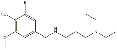 2-bromo-4-({[3-(diethylamino)propyl]amino}methyl)-6-methoxyphenol Struktur