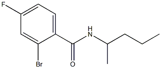 2-bromo-4-fluoro-N-(1-methylbutyl)benzamide Struktur