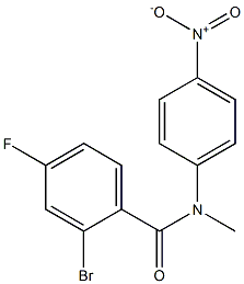 2-bromo-4-fluoro-N-methyl-N-(4-nitrophenyl)benzamide Struktur