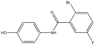 2-bromo-5-fluoro-N-(4-hydroxyphenyl)benzamide Struktur