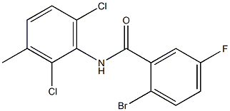 2-bromo-N-(2,6-dichloro-3-methylphenyl)-5-fluorobenzamide Struktur