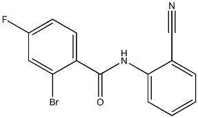 2-bromo-N-(2-cyanophenyl)-4-fluorobenzamide Struktur