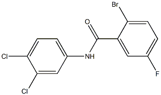 2-bromo-N-(3,4-dichlorophenyl)-5-fluorobenzamide Struktur