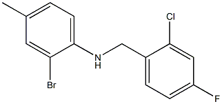 2-bromo-N-[(2-chloro-4-fluorophenyl)methyl]-4-methylaniline Struktur