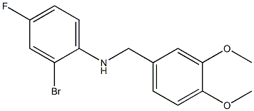 2-bromo-N-[(3,4-dimethoxyphenyl)methyl]-4-fluoroaniline Struktur