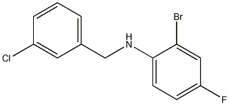 2-bromo-N-[(3-chlorophenyl)methyl]-4-fluoroaniline Struktur