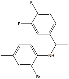 2-bromo-N-[1-(3,4-difluorophenyl)ethyl]-4-methylaniline Struktur