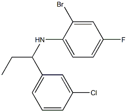 2-bromo-N-[1-(3-chlorophenyl)propyl]-4-fluoroaniline Struktur