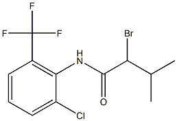 2-bromo-N-[2-chloro-6-(trifluoromethyl)phenyl]-3-methylbutanamide Struktur