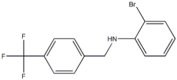 2-bromo-N-{[4-(trifluoromethyl)phenyl]methyl}aniline Struktur