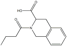 2-butanoyl-1,2,3,4-tetrahydroisoquinoline-3-carboxylic acid Struktur