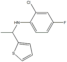 2-chloro-4-fluoro-N-[1-(thiophen-2-yl)ethyl]aniline Struktur