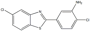 2-chloro-5-(5-chloro-1,3-benzothiazol-2-yl)aniline Struktur