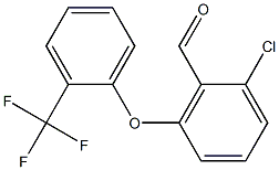 2-chloro-6-[2-(trifluoromethyl)phenoxy]benzaldehyde Struktur