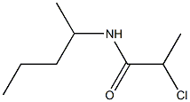 2-chloro-N-(1-methylbutyl)propanamide Struktur