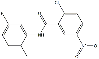 2-chloro-N-(5-fluoro-2-methylphenyl)-5-nitrobenzamide Struktur